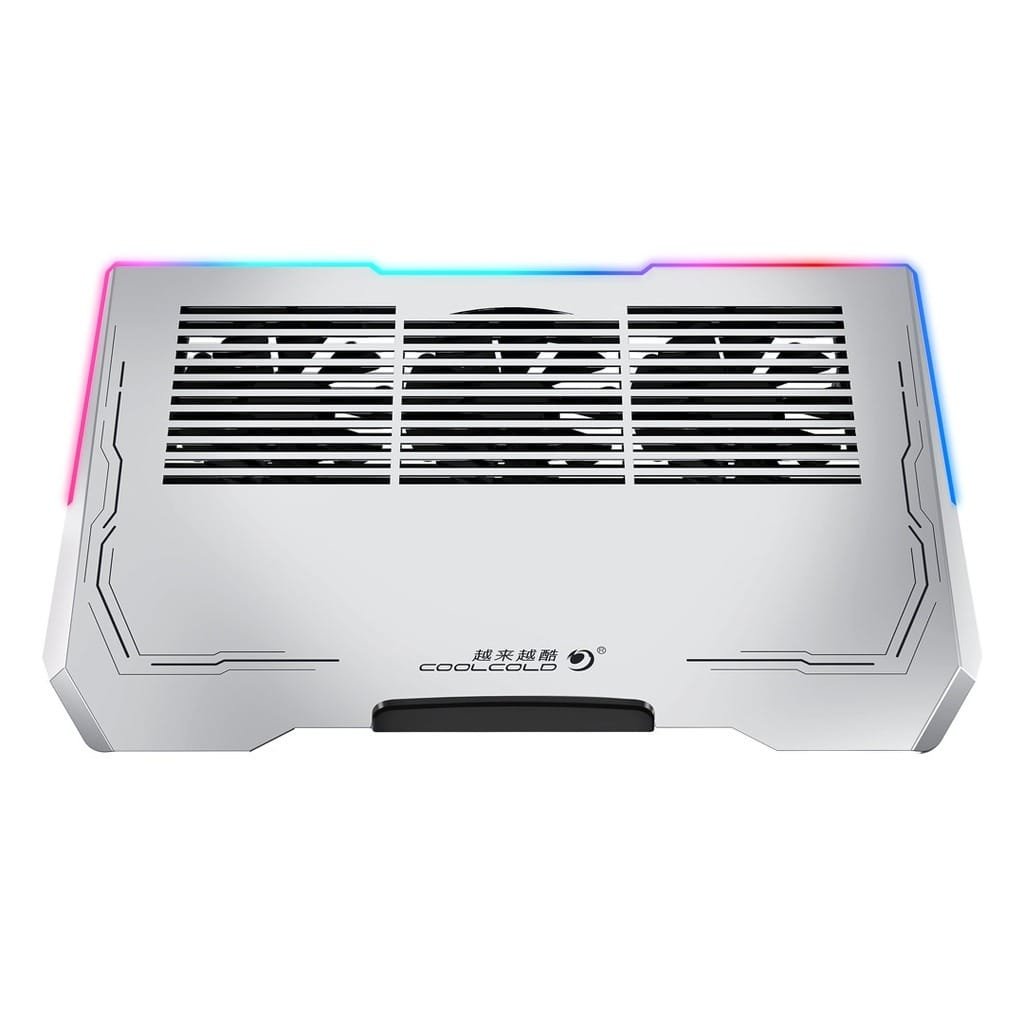 PORODO GAMING ALUMINIUM MULTI FAN COOLING PAD SILVER PDX117 thumbnail 4
