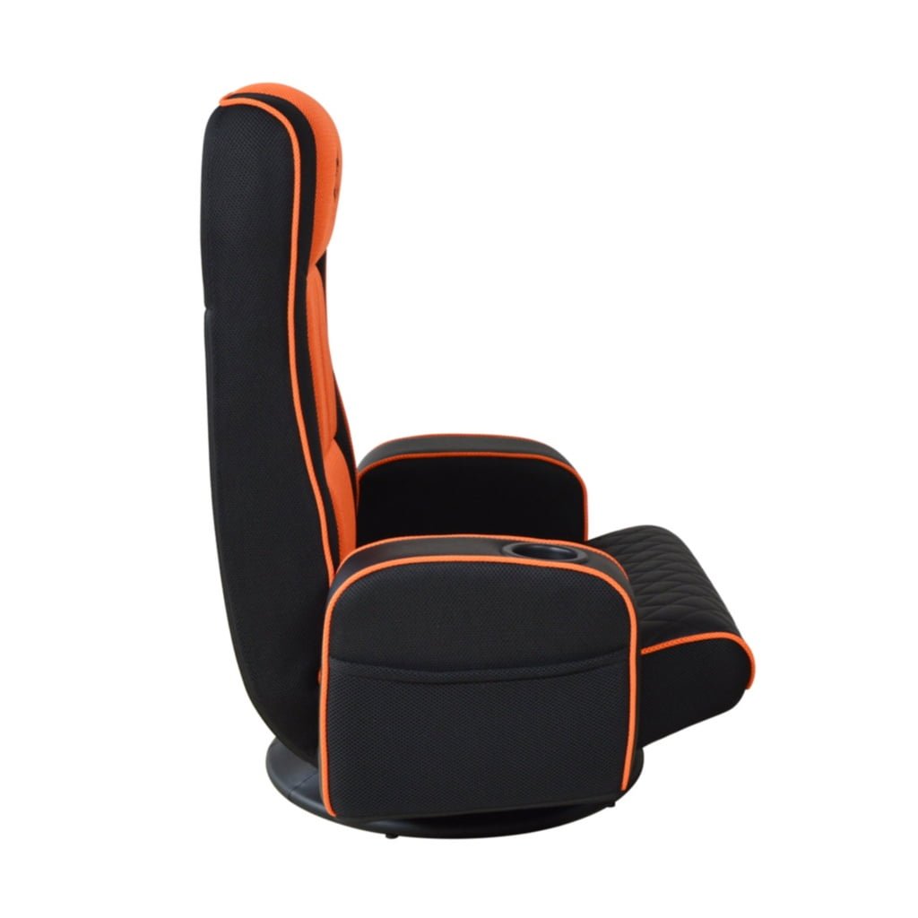 PORODO GAMING PREDATOR PRO GAMING SEAT WITH ARMREST CUPHOLDER 360 BLACK ORANGE PDX531 thumbnail 3