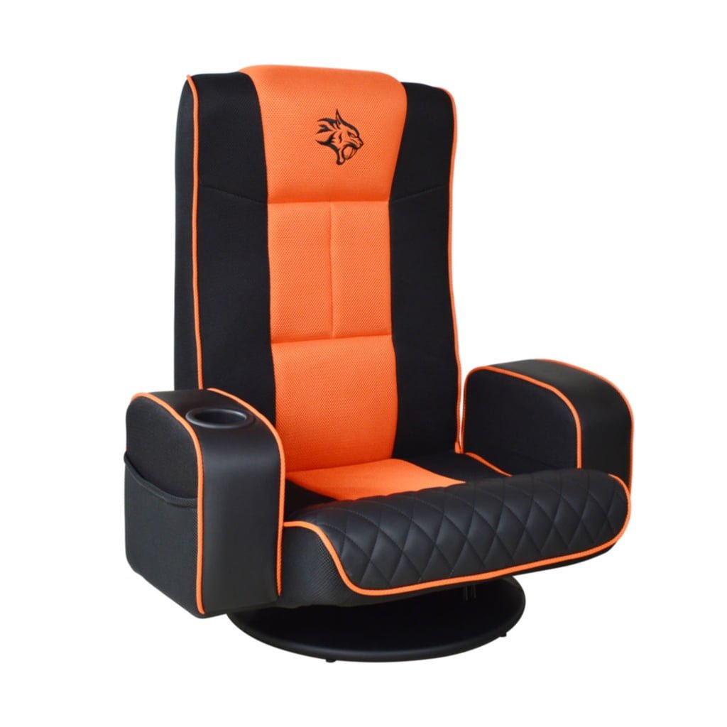PORODO GAMING PREDATOR PRO GAMING SEAT WITH ARMREST CUPHOLDER 360 BLACK ORANGE PDX531