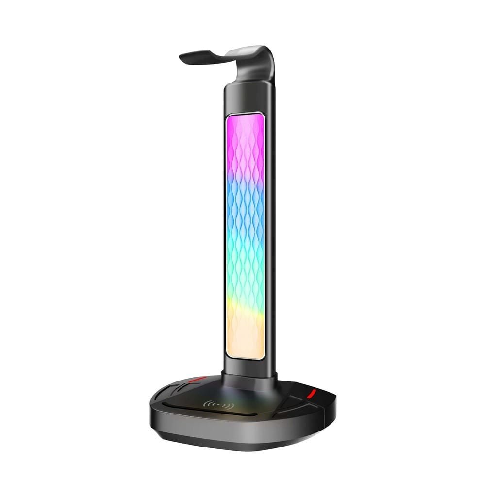 PORODO GAMING WIRELESS CHARGING AND USB C HEADPHONE STAND PDX527