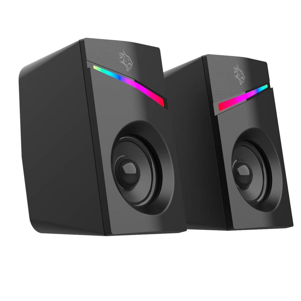 PORODO GAMING STEREO VOULME KNOB CONTROL GAMING SPEAKERS PDX543 BLACK PDX543-BK thumbnail 2