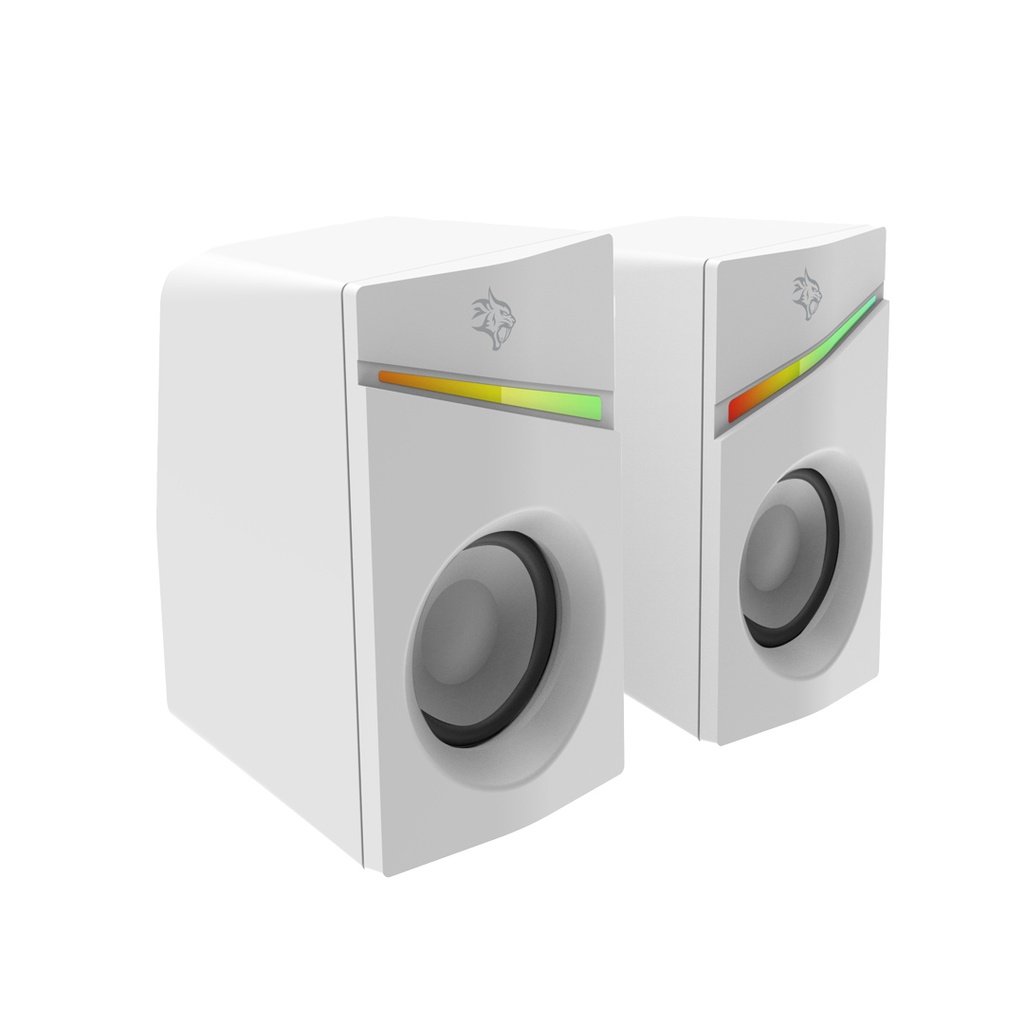 PORODO GAMING STEREO VOULME KNOB CONTROL GAMING SPEAKERS PDX543 WHITE PDX543-WH thumbnail 2