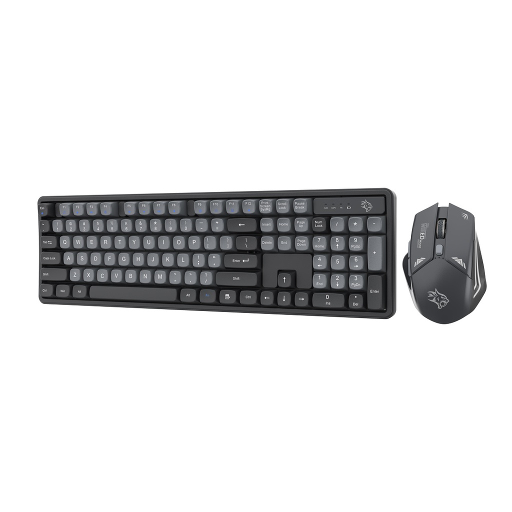 PORODO GAMING DESIGN WIRELESS ARABIC KEYBPARD MOUSE SET BLACK PDX225-GYA thumbnail 2