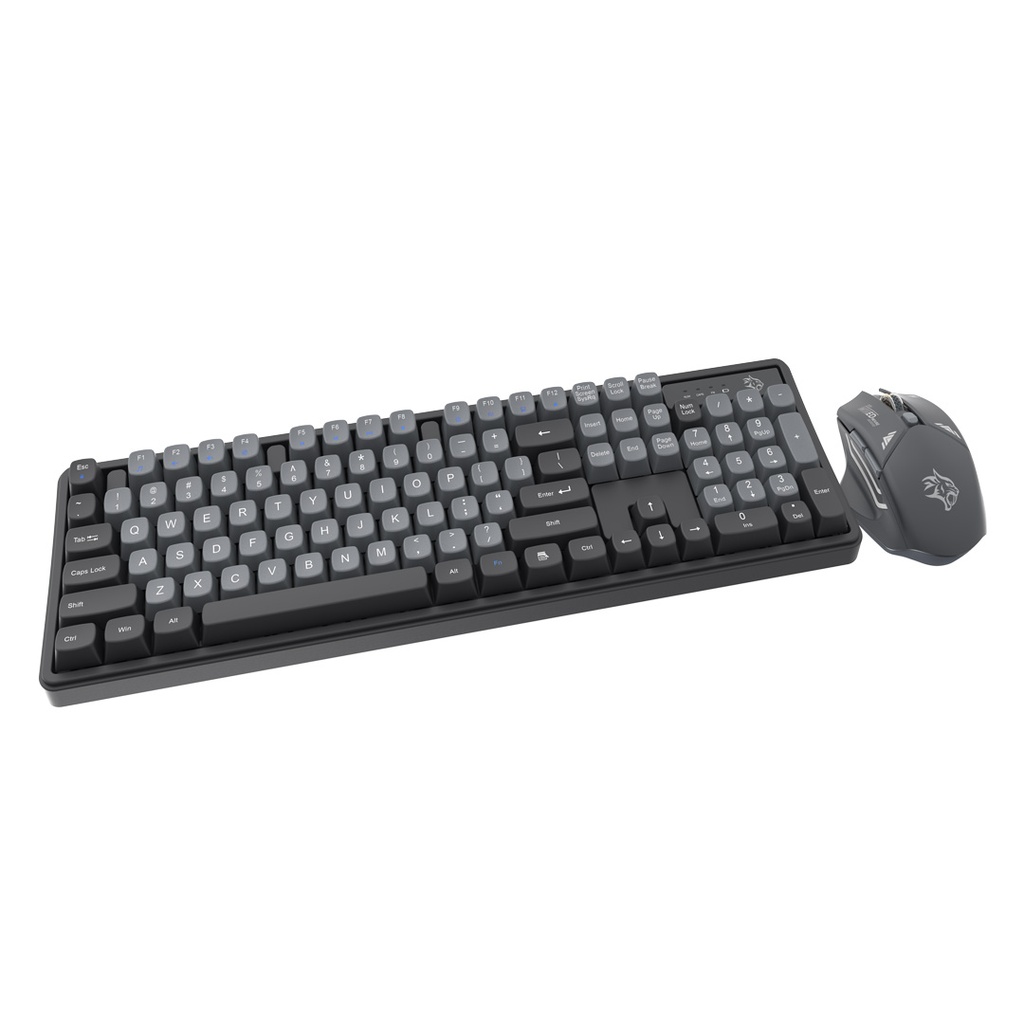 PORODO GAMING DESIGN WIRELESS ARABIC KEYBPARD MOUSE SET BLACK PDX225-GYA thumbnail 3