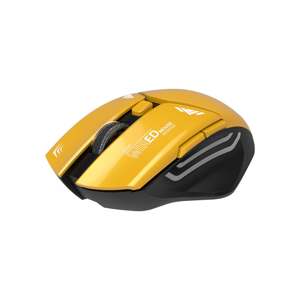 PORODO GAMING DESIGN WIRELESS MOUSE YELLOW PD323-YL thumbnail 3