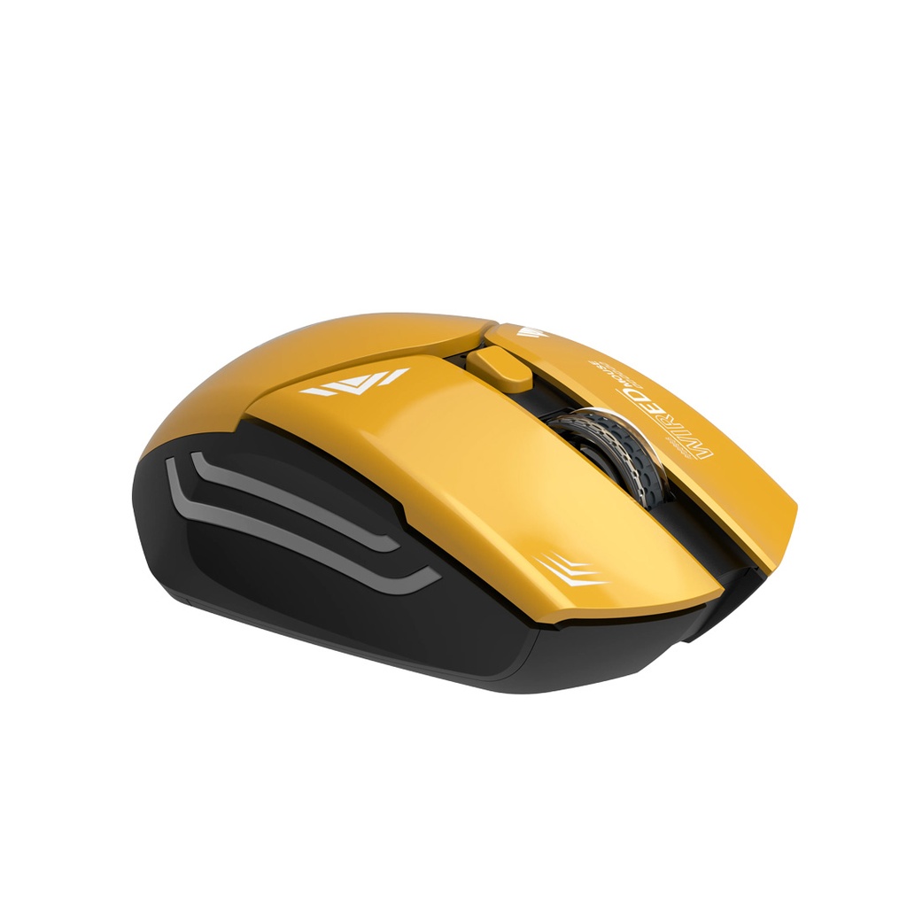 PORODO GAMING DESIGN WIRELESS MOUSE YELLOW PD323-YL thumbnail 2