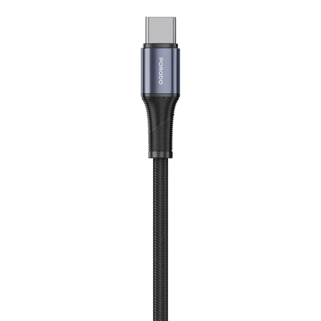 PORODO GAN 65W MULTI PORT WALL CHARGER WITH TYPE C TO TYPE C CABLE BLACK PDFWCH071CBK thumbnail 4