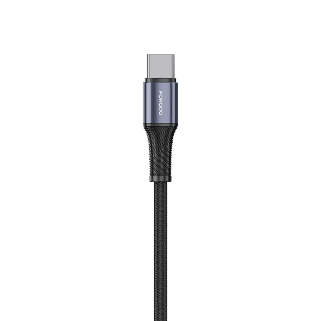 PORODO GAN 65W MULTI PORT WALL CHARGER WITH TYPE C TO TYPE C CABLE BLACK PDFWCH071CBK thumbnail 5