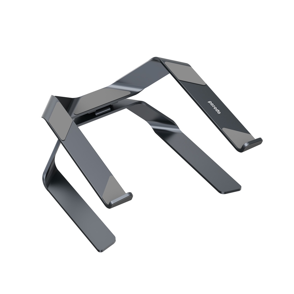 PORODO ERGONOMIC LAPTOP STAND ADJUSTABLE PATENTED DESIGN GRAY thumbnail 2