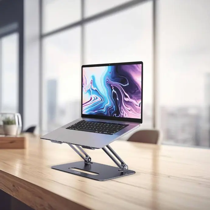 Porodo Adjustable Laptop Stand with Dual Cooling Fan thumbnail 2