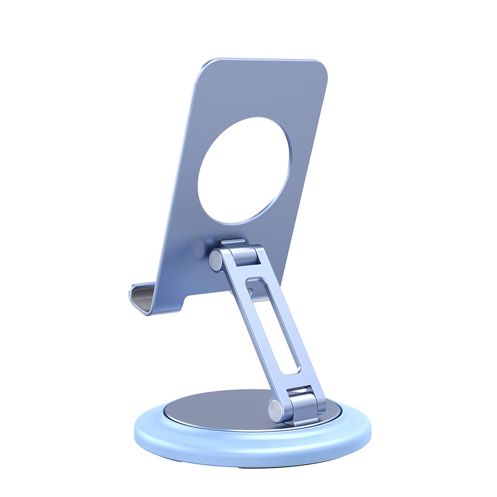 PORODO 360 DEGREE MOBILE AND TABLET STANDSMOOTH ALUMINIUM SURFACE BLUE thumbnail 2