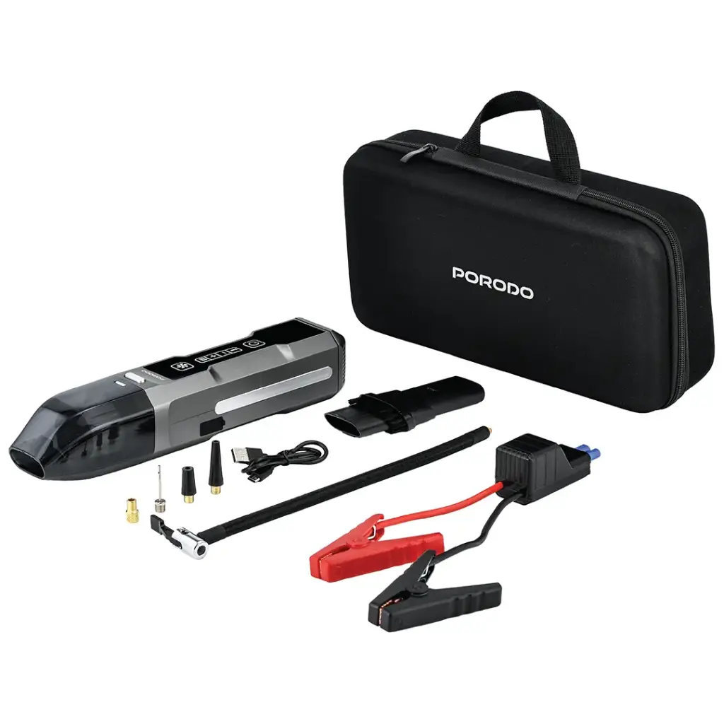 PORODO IGNATOV JUMP STARTER  AIR PUMP WITH HANDHELD VACCUM USB C RECHARGE BLACK PDJS41BK thumbnail 3