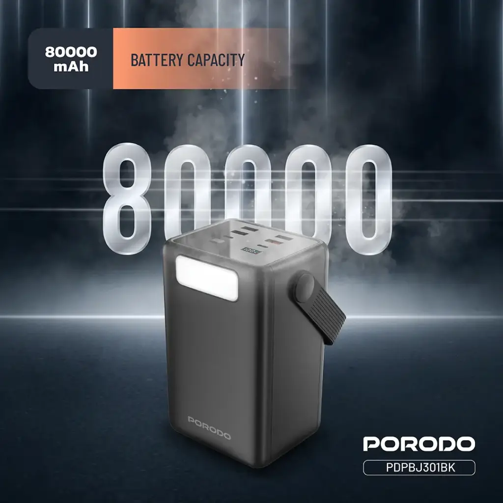 PORODO LARA 80000MAH POWER BANK PD20W BLACK PDPBJ301BK thumbnail 6