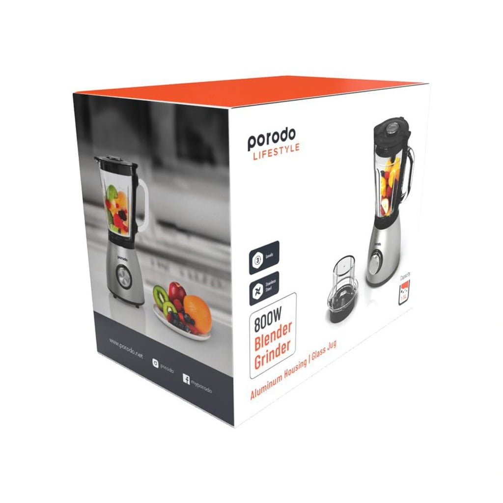 PORODO LIFESTYLE 800W BLENDER GRINDER BLACK PD-LSBLGR-BK thumbnail 3
