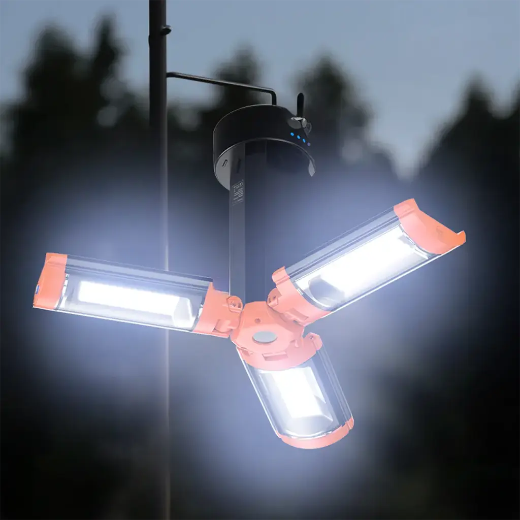 PORODO LIFESTYLE 9000MAH WORK LANTERN FOLDABLE MULTI MODE LED LIGHT ORANGE PDLFSTXQZ10OR thumbnail 4