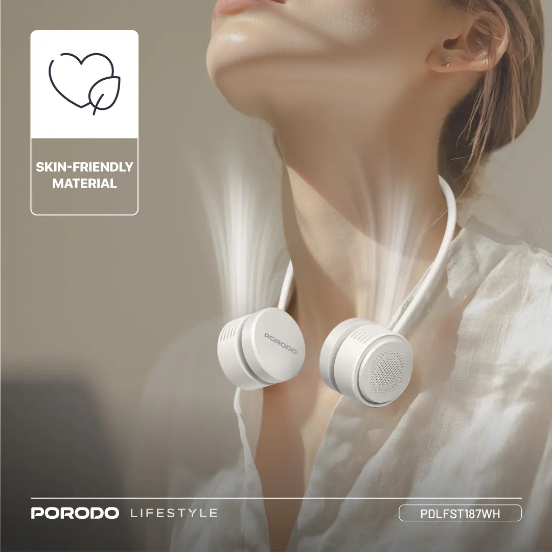 PORODO LIFESTYLE AIRFLEX BLADLESS NECK FAN WHITE PDLFST187WH thumbnail 4