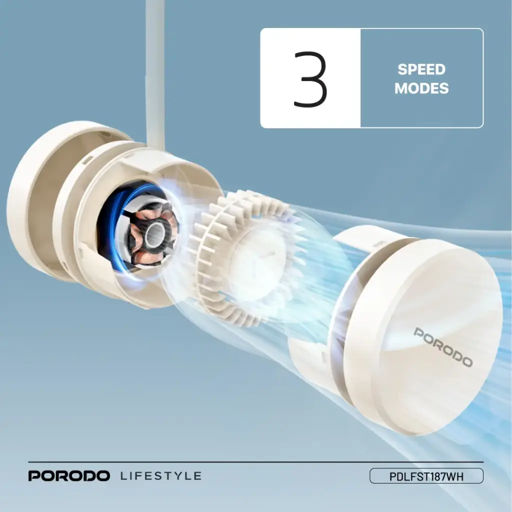 PORODO LIFESTYLE AIRFLEX BLADLESS NECK FAN WHITE PDLFST187WH thumbnail 8