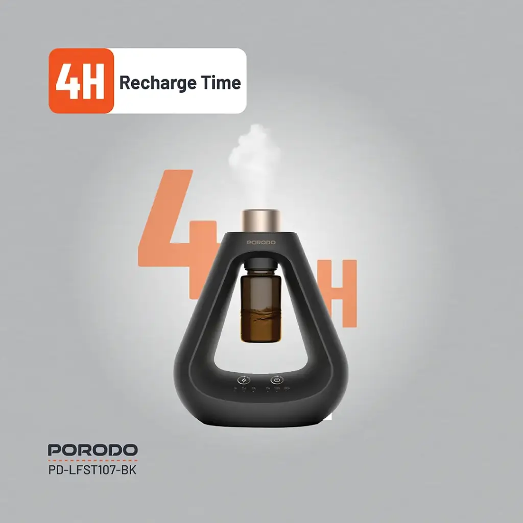 PORODO LIFESTYLE AROMA SPHERE WATERLESS DIFFUSER BLACK PD-LFST107-BK thumbnail 12