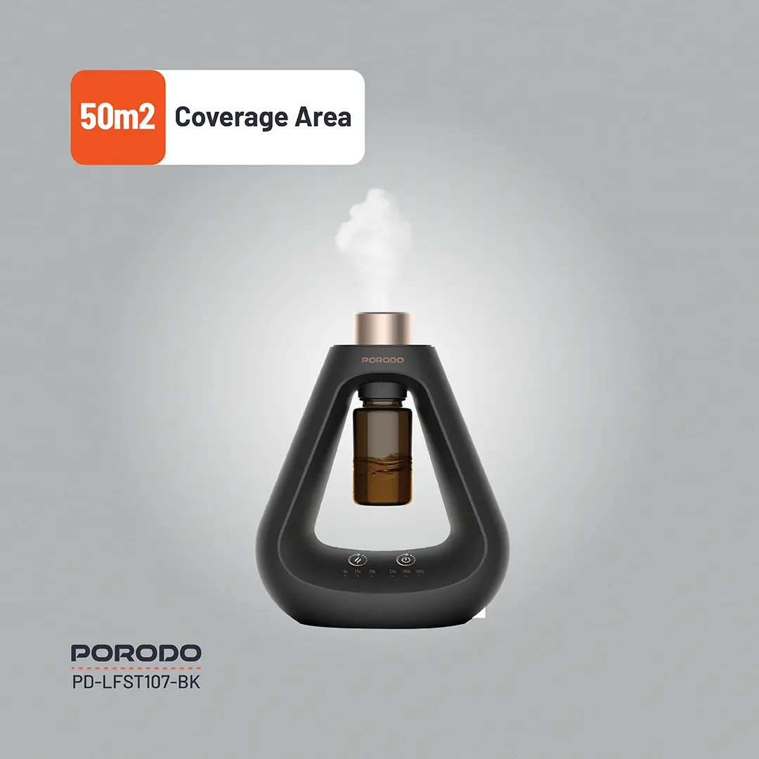 PORODO LIFESTYLE AROMA SPHERE WATERLESS DIFFUSER BLACK PD-LFST107-BK thumbnail 8