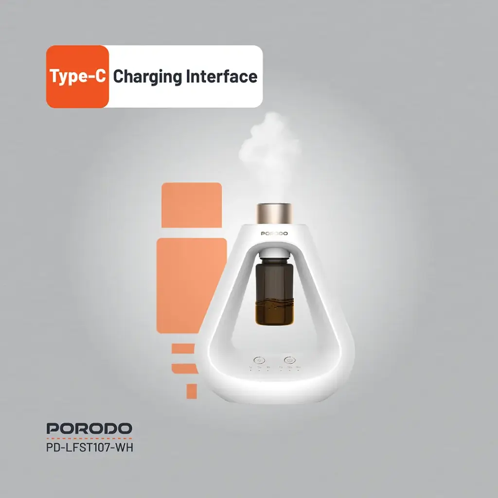 PORODO LIFESTYLE AROMA SPHERE WATERLESS DIFFUSER WHITE PD-LFST107-WH thumbnail 5
