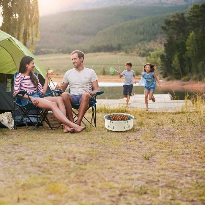 PORODO LIFESTYLE MINI PORTABLE CHARCOAL GRILL ADVENTURE MADE EASY PD-LCMORG-LTBR thumbnail 2
