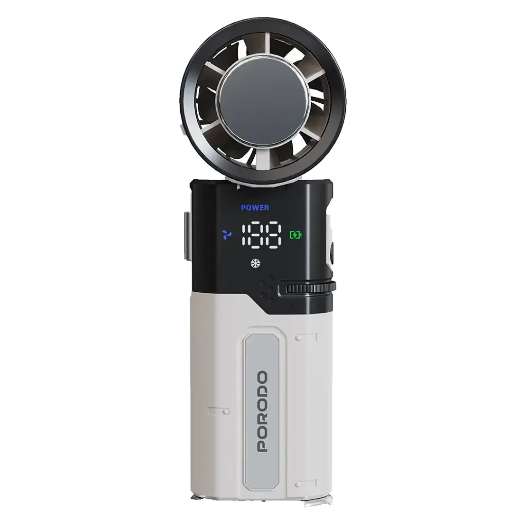 PORODO LIFESTYLE CHILLO PLUS RECHARGEABLE ICE COOLING FAN WHITE PDLFSTMF120WH thumbnail 5