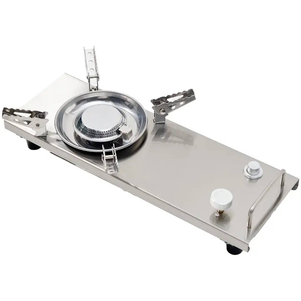 PORODO LIFESTYLE COOKING SET DUAL STOVE CAMPING TABLE 304 STAINLESS STEEL BLACK PDLFST219BK thumbnail 3
