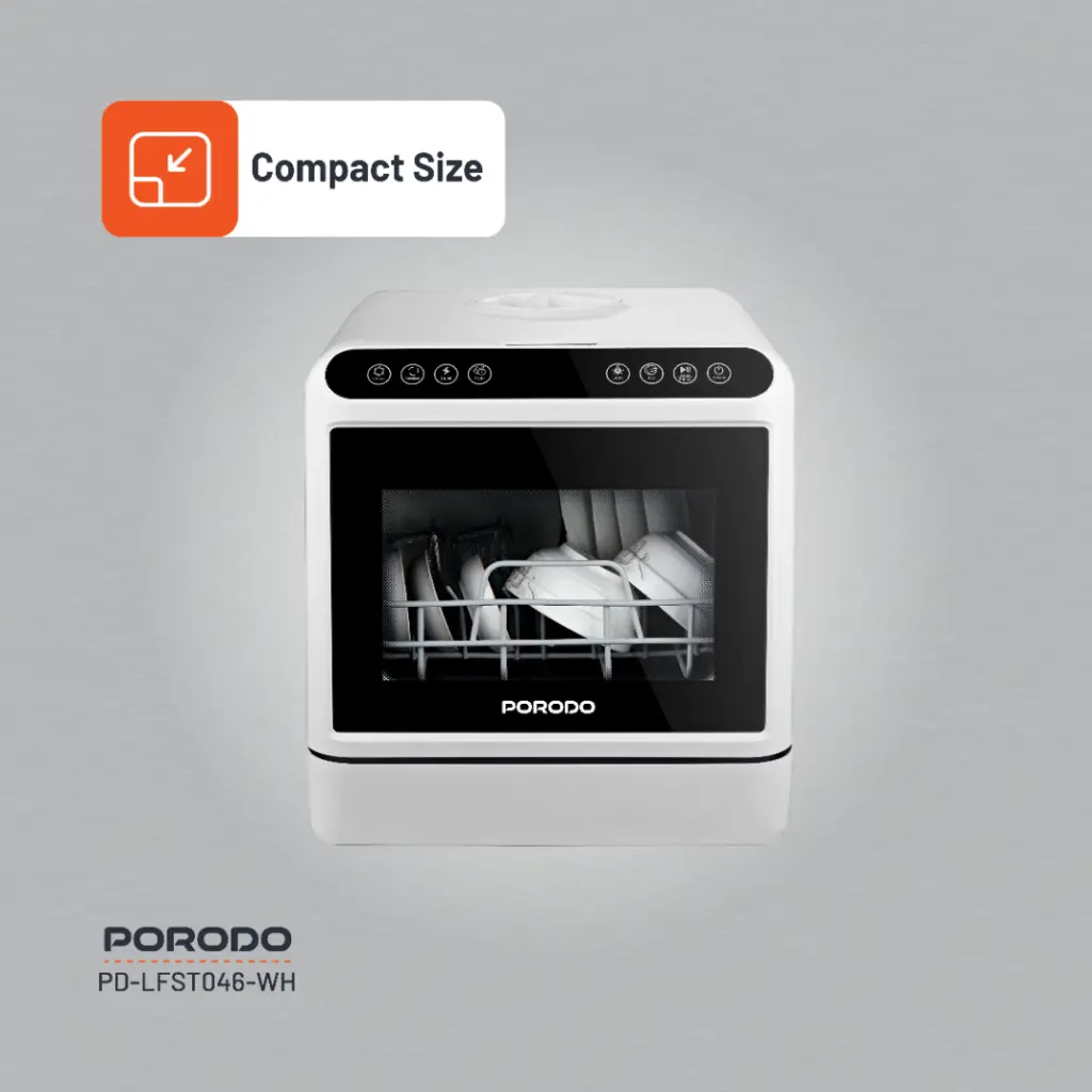 PORODO LIFESTYLE COUNTER TOP DISHWASHER WHITE LFST046-WH thumbnail 5