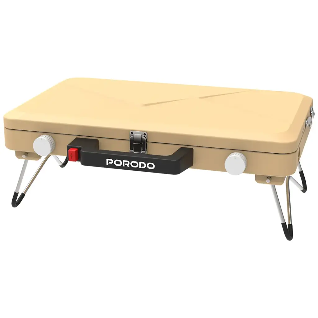 PORODO LIFESTYLE DUAL BURNER FOLDABLE CAMPING STOVE KHAKI PDYG002KH thumbnail 4