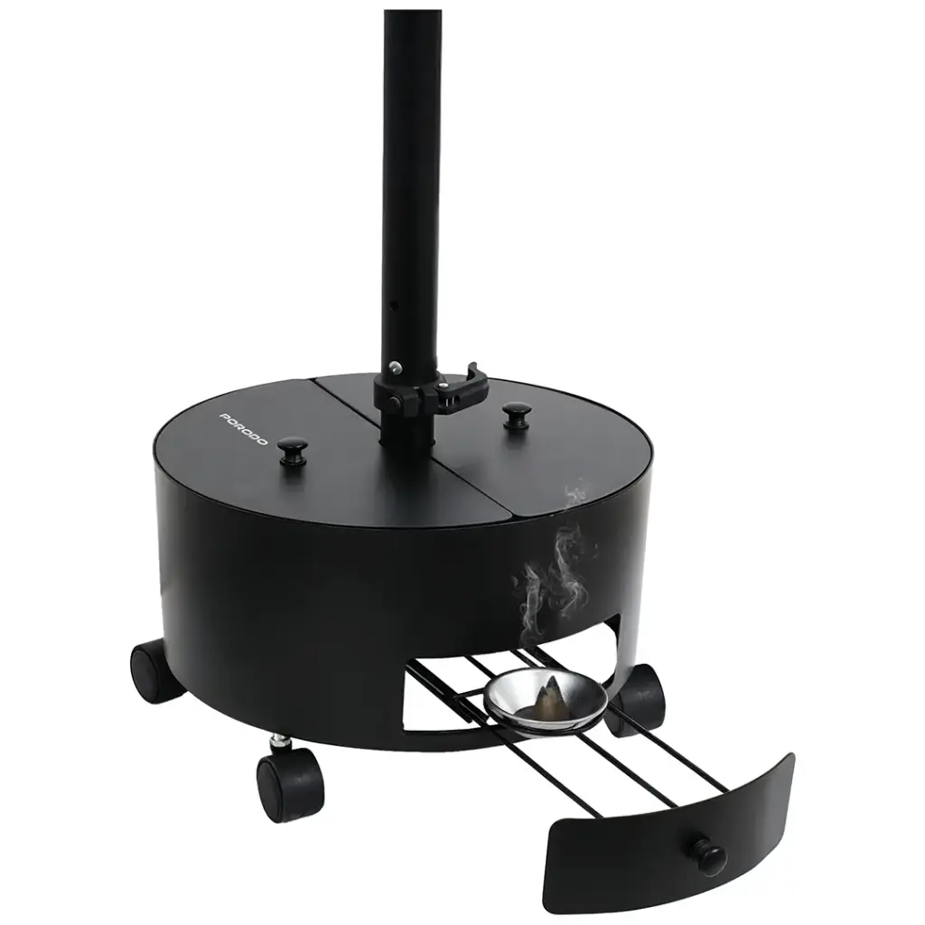 PORODO LIFESTYLE ESSENTIA CLOTHING BAKHOUR HANGER WITH STORAGE TRAY & WHEELS BROWN PDLFST212BR thumbnail 3