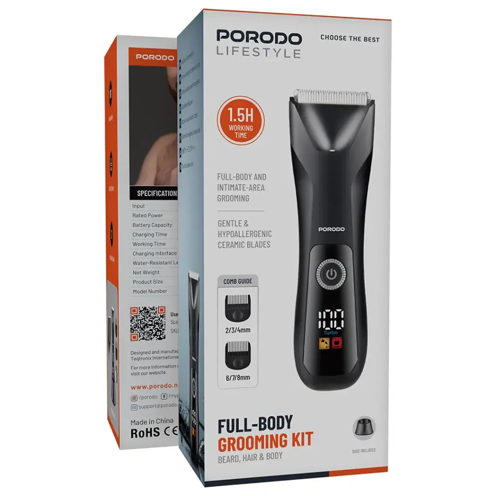 PORODO LIFESTYLE FULL BODY GROOMING KIT BLACK PDLFST186BK thumbnail 3