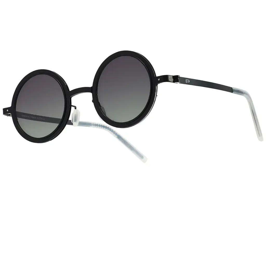 PORODO LIFESTYLE GENEVA ROUND FRAME SUNGLASSES BLACK PDLFST5200BK thumbnail 3