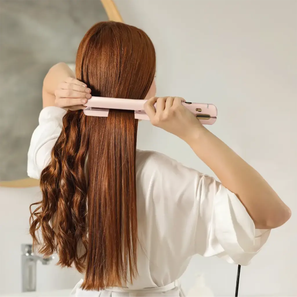 PORODO LIFESTYLE HANDHELD HAIR STRAIGHTENER PINK PDBL006PK thumbnail 3