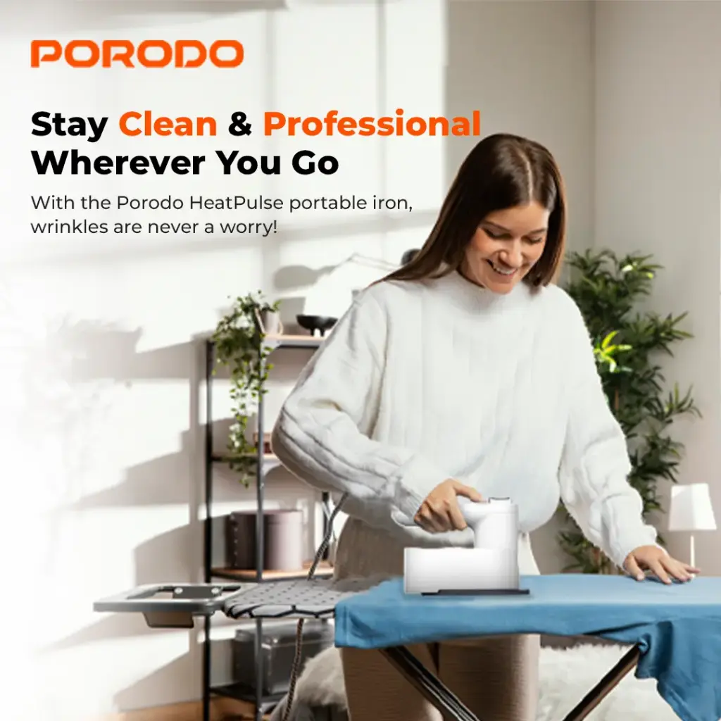PORODO LIFESTYLE HEATPULSE PORTABLE STEAM IRON WHITE PDLFSTSIWH thumbnail 6