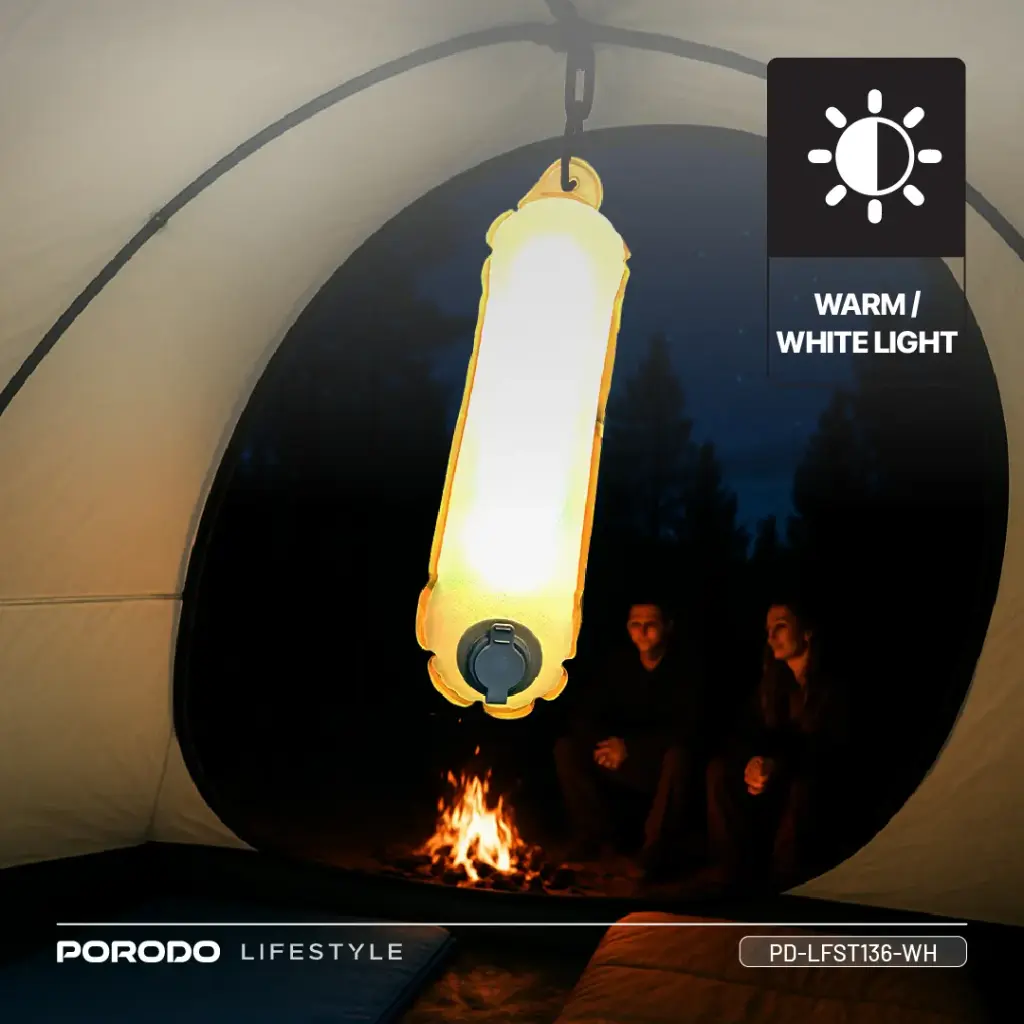 PORODO LIFESTYLE INFLATABLE OUTDOOR MAGNETIC TUBE LIGHT WHITE PD-LFST136-WH thumbnail 6