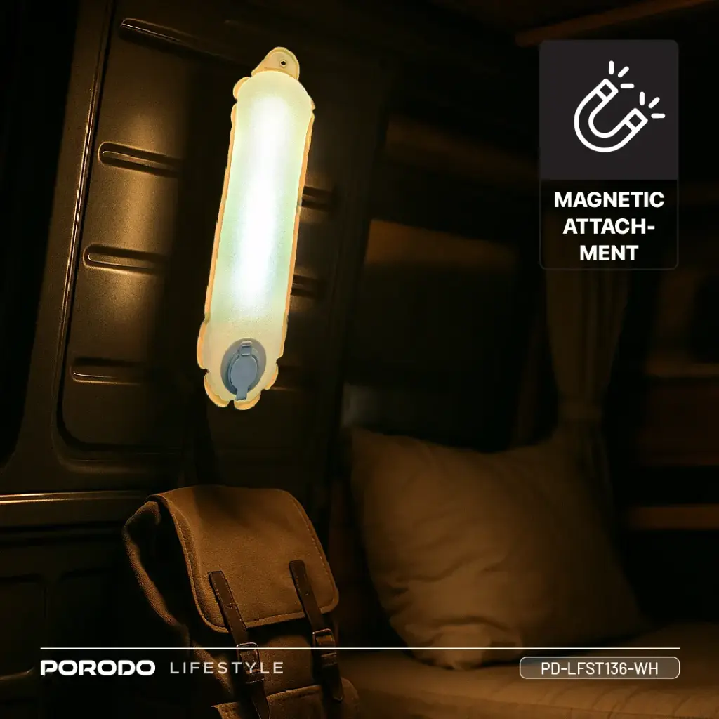 PORODO LIFESTYLE INFLATABLE OUTDOOR MAGNETIC TUBE LIGHT WHITE PD-LFST136-WH thumbnail 5