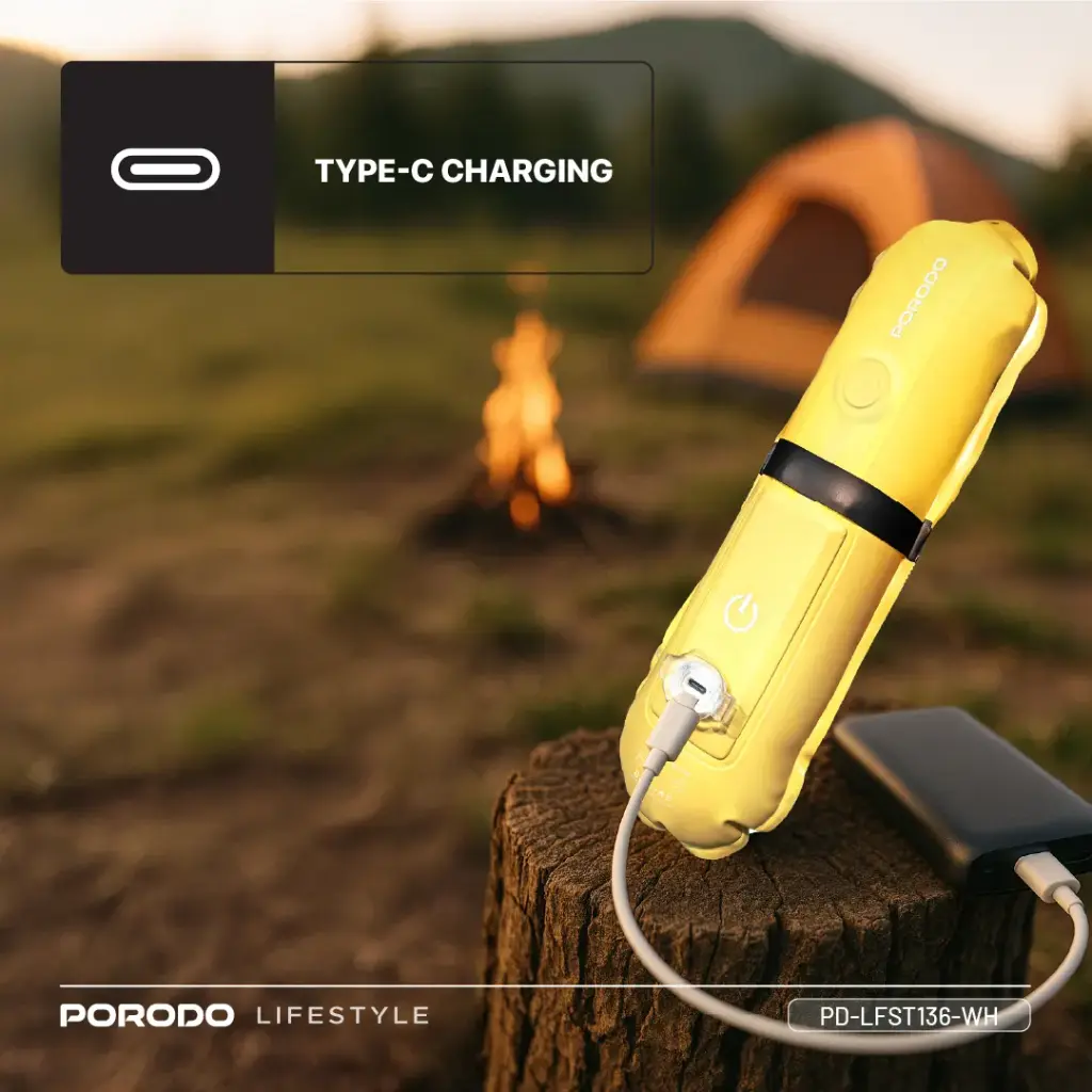 PORODO LIFESTYLE INFLATABLE OUTDOOR MAGNETIC TUBE LIGHT WHITE PD-LFST136-WH thumbnail 3