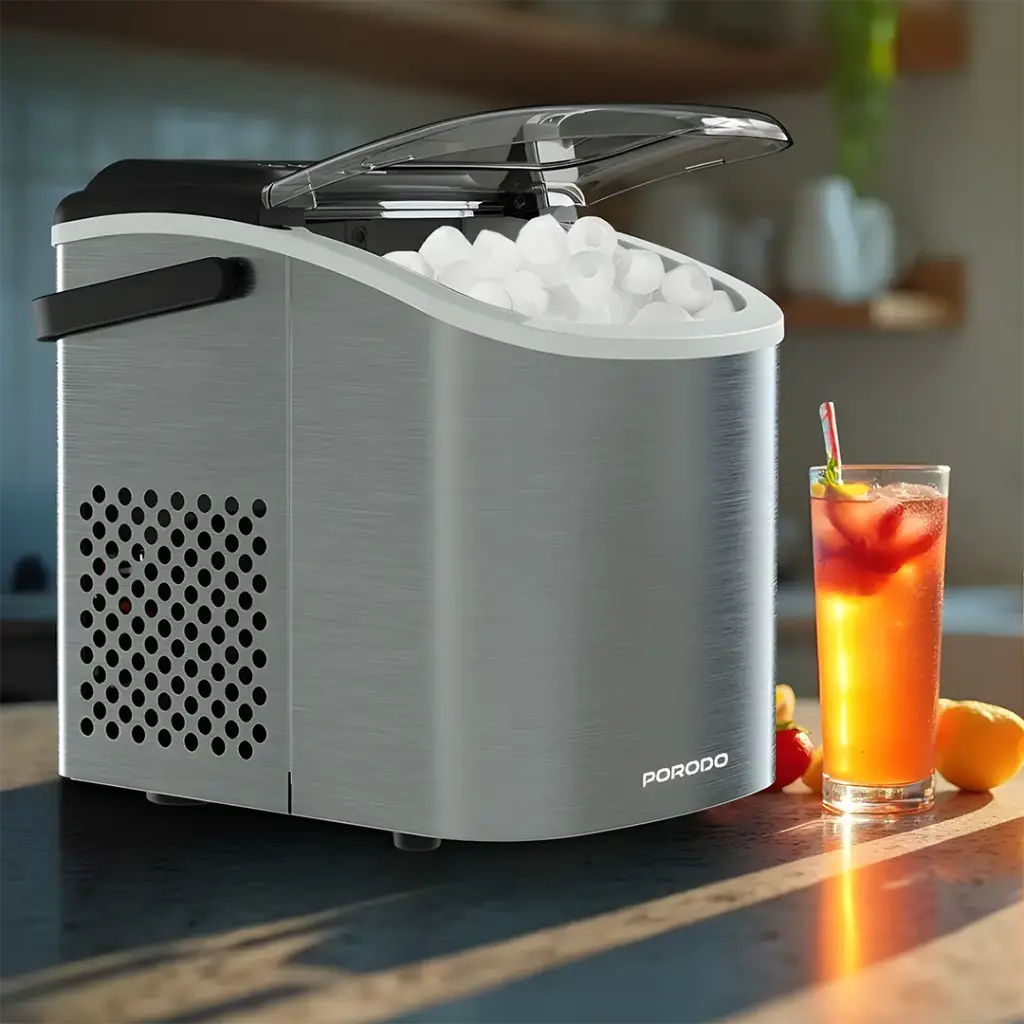 PORODO LIFESTYLE INSTANT BULLET ICE MAKER 1.2L WATER TANK SILVER PDHZB12SL thumbnail 5