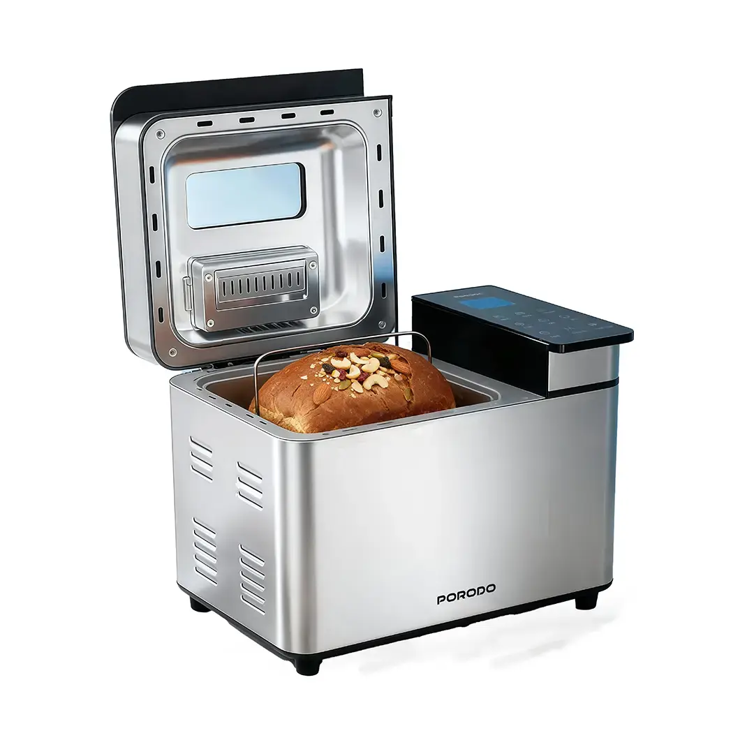 PORODO LIFESTYLE KHABAZ STAINLESS STEEL AUTOMATED BREAD MAKER BLACK PDLFSTBM9SLBK thumbnail 2