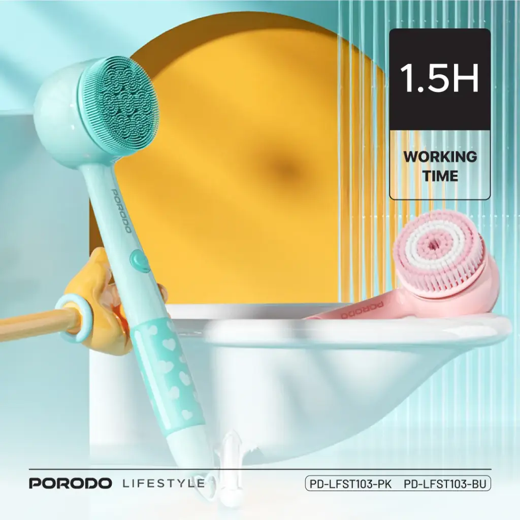 PORODO LIFESTYLE KIDS ELECTRIC BATH BRUSH PINK PD-LFST103-PK thumbnail 5