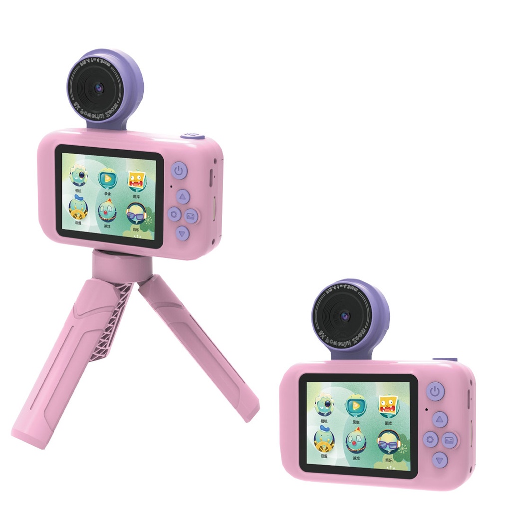 PORODO KIDS FLIP DIGITAL CAMERA WITH TRIPOD STAND PINK PD-LFST014-PINK thumbnail 3