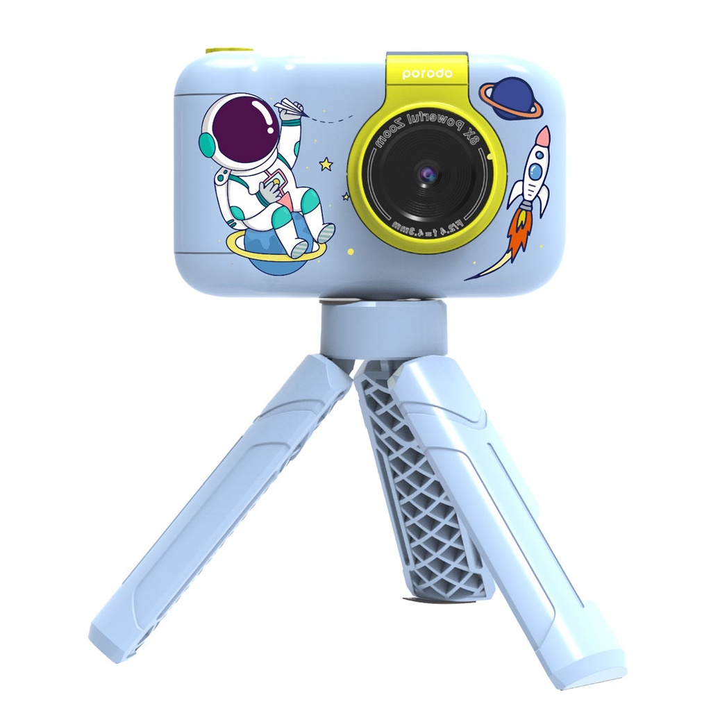 PORODO KIDS FLIP DIGITAL CAMERA WITH TRIPOD STAND BLUE PD-LFST014-BU