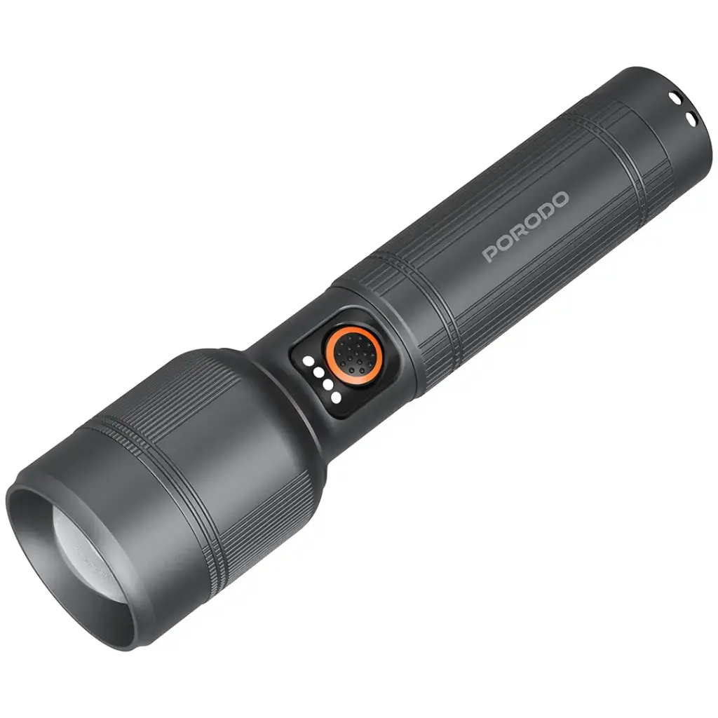 PORODO LIFESTYLE LUMALITE 1200 RECHARGEBLE FLASHLIGHT GRAY PDFL5101GY thumbnail 3
