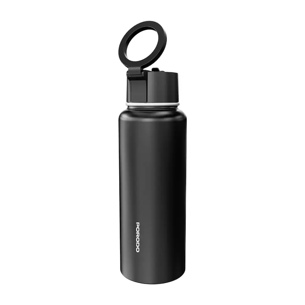 PORODO LIFESTYLE MAGNETIC MOUNT WATER BOTTLE BLACK PD-LFST134-BK thumbnail 2