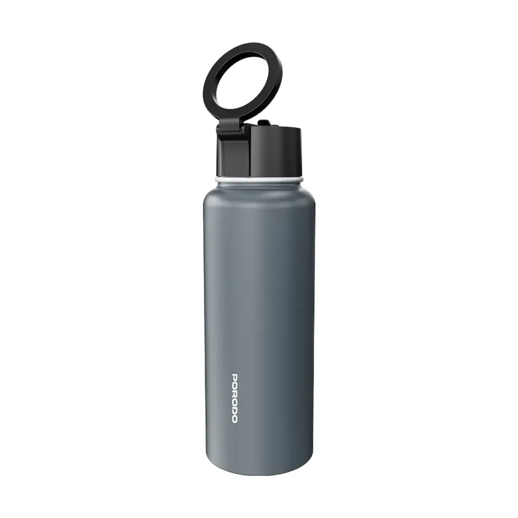 PORODO LIFESTYLE MAGNETIC MOUNT WATER BOTTLE GREY PD-LFST134-GY thumbnail 2