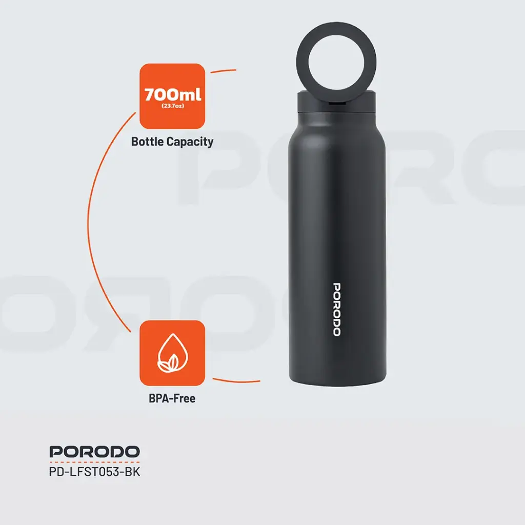 PORODO LIFESTYLE MAGNETIC MOUNT WATER BATTLE BLACK PD-LFST053-BK thumbnail 7