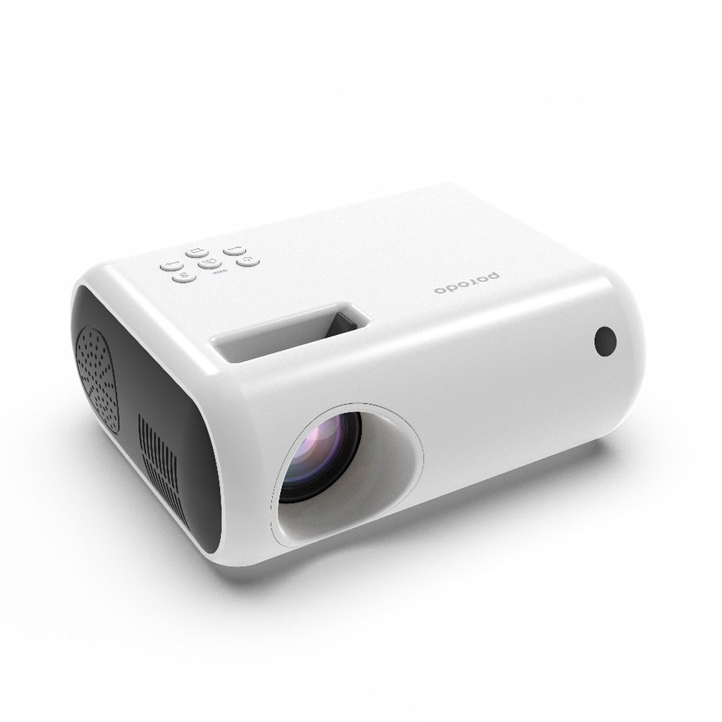 PORODO LIFESTYLE COMPACT HOME PROJECTOR 1080P WHITE PD-LSMPRJ-WH thumbnail 2