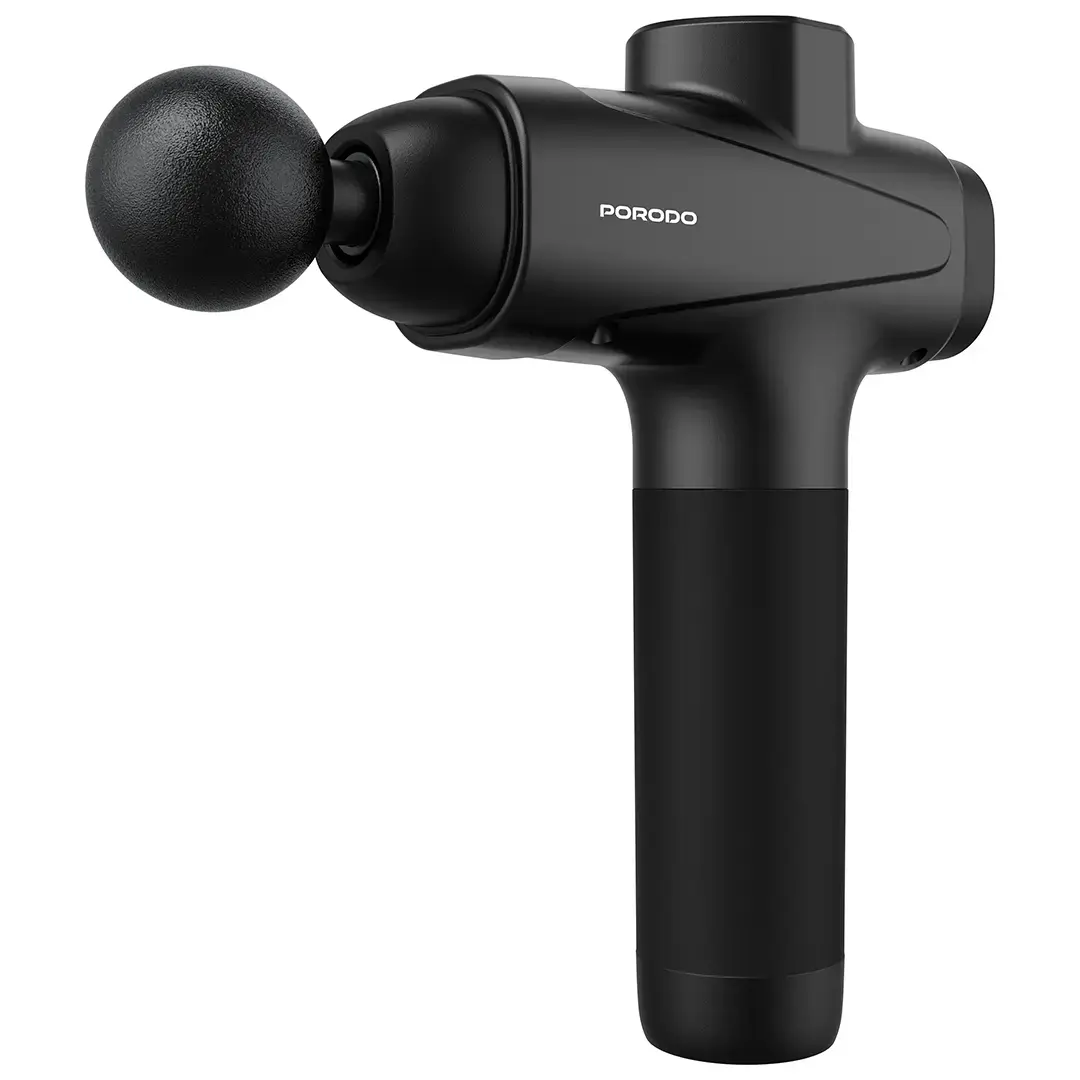 PORODO LIFESTYLE MULTI HEAD DEEP MASSAGE GUN BLACK PDLFSTNS066BK thumbnail 2