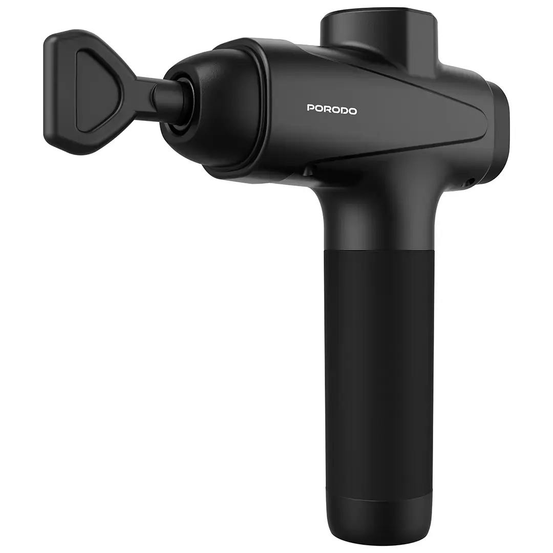 PORODO LIFESTYLE MULTI HEAD DEEP MASSAGE GUN BLACK PDLFSTNS066BK thumbnail 5