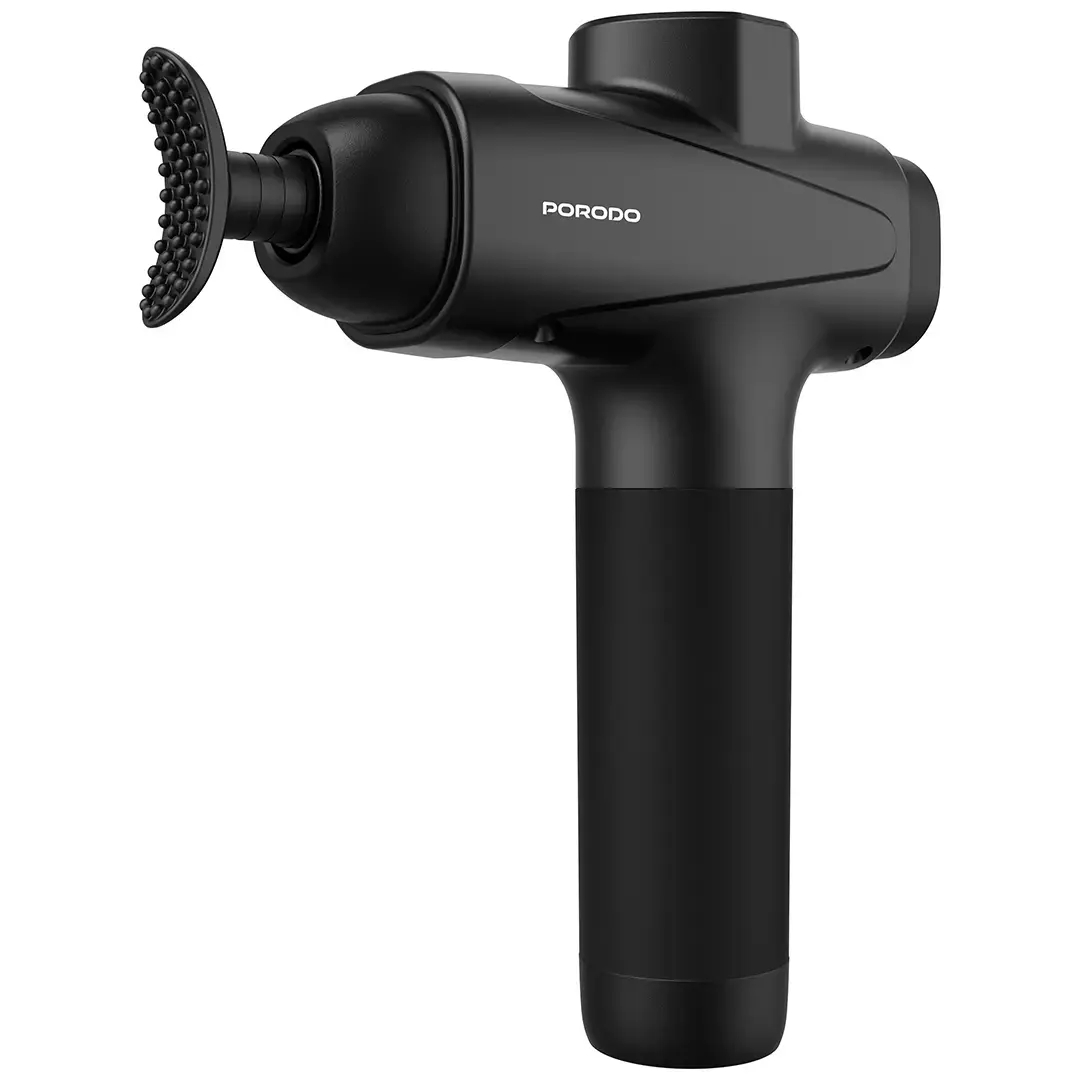 PORODO LIFESTYLE MULTI HEAD DEEP MASSAGE GUN BLACK PDLFSTNS066BK thumbnail 3